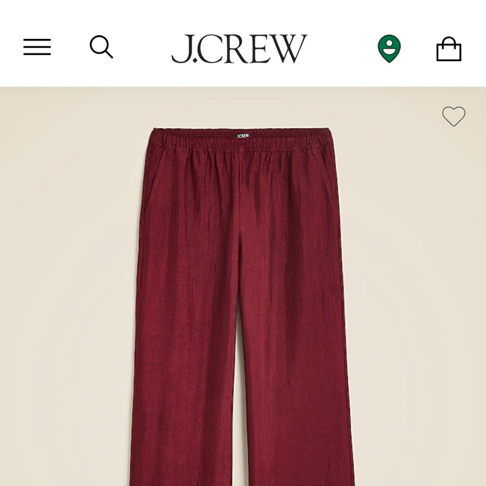 Jcrew stratus pants textured satin-burgundy
